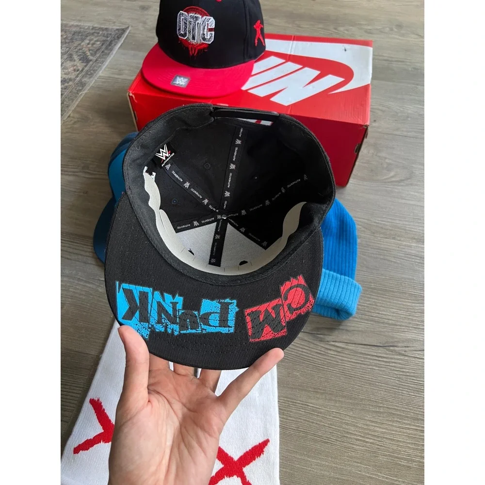 WWE Lot of 5 Roman Reigns Jay Uso CM Punk SnapBack Beanie Sleeves